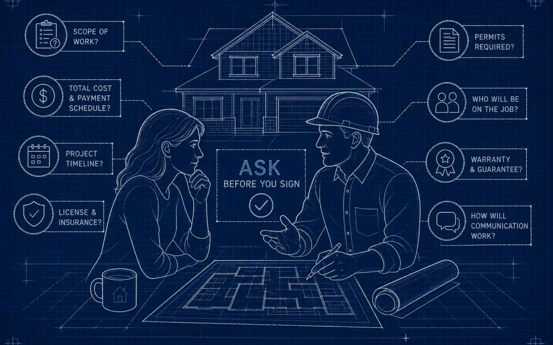 Questions to Ask a Remodeling Contractor Before Signing